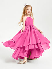 Abiti Damigella Junior In Chiffon Gonna Asimmetrica A Cascata Azalea