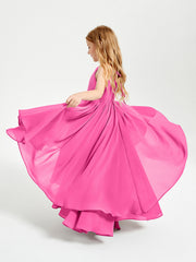Abiti Damigella Junior In Chiffon Gonna Asimmetrica A Cascata Azalea