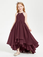 Abiti Damigella Junior In Chiffon Gonna Asimmetrica A Cascata Cabernet