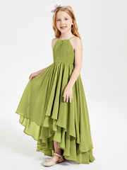 Abiti Damigella Junior In Chiffon Gonna Asimmetrica A Cascata Trifoglio