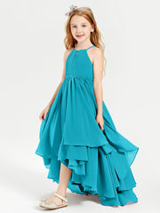 Abiti Damigella Junior In Chiffon Gonna Asimmetrica A Cascata Giada