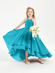 Abiti Damigella Junior In Chiffon Gonna Asimmetrica A Cascata Giada