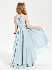 Abiti Damigella Junior In Chiffon Gonna Asimmetrica A Cascata Nebbia