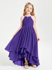 Abiti Damigella Junior In Chiffon Gonna Asimmetrica A Cascata Regency