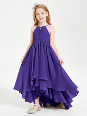 Abiti Damigella Junior In Chiffon Gonna Asimmetrica A Cascata Regency
