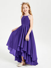 Abiti Damigella Junior In Chiffon Gonna Asimmetrica A Cascata Regency