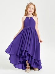Abiti Damigella Junior In Chiffon Gonna Asimmetrica A Cascata Regency