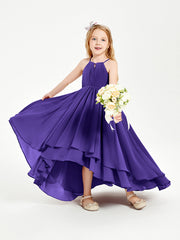 Abiti Damigella Junior In Chiffon Gonna Asimmetrica A Cascata Regency