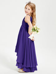 Abiti Damigella Junior In Chiffon Gonna Asimmetrica A Cascata Regency