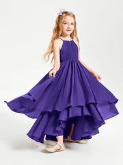 Abiti Damigella Junior In Chiffon Gonna Asimmetrica A Cascata Regency