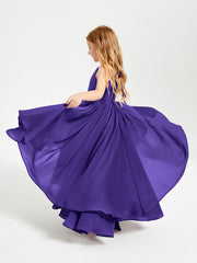 Abiti Damigella Junior In Chiffon Gonna Asimmetrica A Cascata Regency