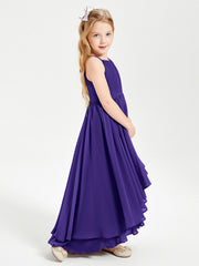Abiti Damigella Junior In Chiffon Gonna Asimmetrica A Cascata Regency