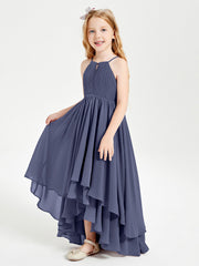 Abiti Damigella Junior In Chiffon Gonna Asimmetrica A Cascata Tempesta