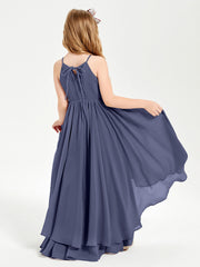 Abiti Damigella Junior In Chiffon Gonna Asimmetrica A Cascata Tempesta
