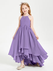 Abiti Damigella Junior In Chiffon Gonna Asimmetrica A Cascata Tahiti