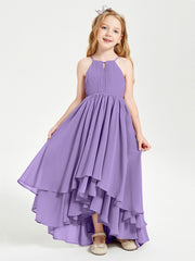 Abiti Damigella Junior In Chiffon Gonna Asimmetrica A Cascata Tahiti