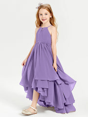 Abiti Damigella Junior In Chiffon Gonna Asimmetrica A Cascata Tahiti