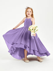 Abiti Damigella Junior In Chiffon Gonna Asimmetrica A Cascata Tahiti