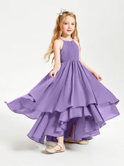 Abiti Damigella Junior In Chiffon Gonna Asimmetrica A Cascata Tahiti