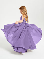 Abiti Damigella Junior In Chiffon Gonna Asimmetrica A Cascata Tahiti