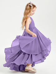 Abiti Damigella Junior In Chiffon Gonna Asimmetrica A Cascata Tahiti