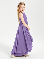 Abiti Damigella Junior In Chiffon Gonna Asimmetrica A Cascata Tahiti