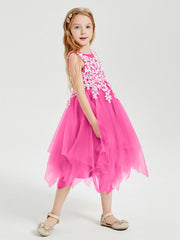 Abiti Damigella Junior In Tulle Lunghezza Al Polpaccio Azalea