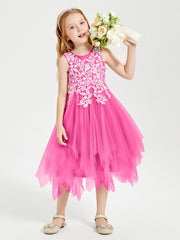 Abiti Damigella Junior In Tulle Lunghezza Al Polpaccio Azalea