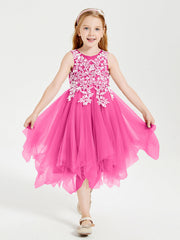 Abiti Damigella Junior In Tulle Lunghezza Al Polpaccio Azalea