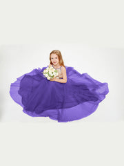 Abito Damigella Junior Lungo Top Con Paillettes Gonna In Tulle Regency