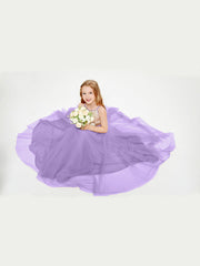 Abito Damigella Junior Lungo Top Con Paillettes Gonna In Tulle Tahiti