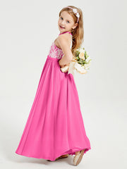 Abiti Da Damigella Lunghi In Chiffon Top In Pizzo Azalea