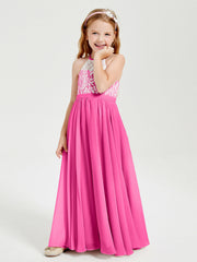 Abiti Da Damigella Lunghi In Chiffon Top In Pizzo Azalea