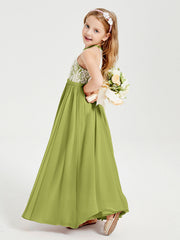 Abiti Da Damigella Lunghi In Chiffon Top In Pizzo Trifoglio