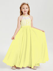 Abiti Da Damigella Lunghi In Chiffon Top In Pizzo Narciso