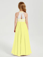 Abiti Da Damigella Lunghi In Chiffon Top In Pizzo Narciso