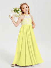 Abiti Da Damigella Lunghi In Chiffon Top In Pizzo Narciso