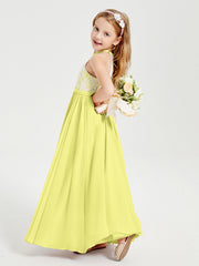 Abiti Da Damigella Lunghi In Chiffon Top In Pizzo Narciso