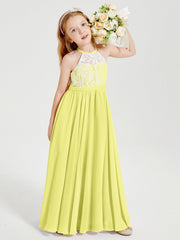 Abiti Da Damigella Lunghi In Chiffon Top In Pizzo Narciso