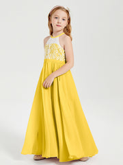 Abiti Da Damigella Lunghi In Chiffon Top In Pizzo Calendula