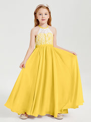 Abiti Da Damigella Lunghi In Chiffon Top In Pizzo Calendula