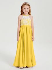 Abiti Da Damigella Lunghi In Chiffon Top In Pizzo Calendula