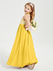Abiti Da Damigella Lunghi In Chiffon Top In Pizzo Calendula