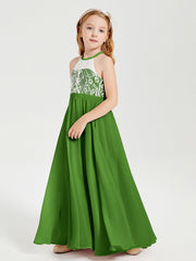 Abiti Da Damigella Lunghi In Chiffon Top In Pizzo Muschio