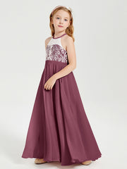 Abiti Da Damigella Lunghi In Chiffon Top In Pizzo Gelso
