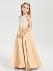 Abiti Da Damigella Lunghi In Chiffon Top In Pizzo Pesca