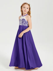 Abiti Da Damigella Lunghi In Chiffon Top In Pizzo Regency