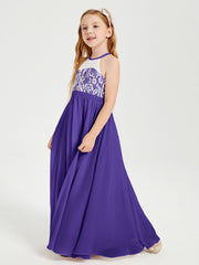 Abiti Da Damigella Lunghi In Chiffon Top In Pizzo Regency