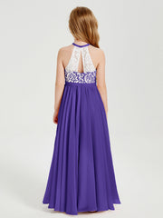 Abiti Da Damigella Lunghi In Chiffon Top In Pizzo Regency