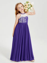 Abiti Da Damigella Lunghi In Chiffon Top In Pizzo Regency
